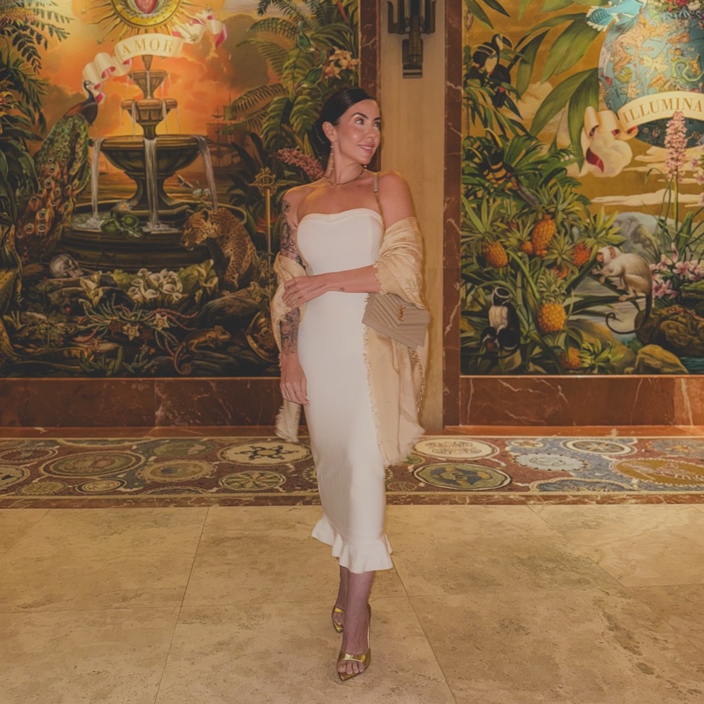 House of CB White Strapless Midi Dress - Picture 2 of 9